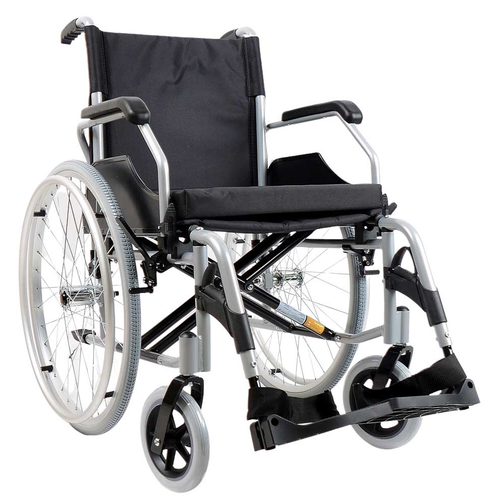 Cadeira de Rodas em Alumínio Dobrável até 120 Kg D600 com Apoio de Cabeça Dellamed