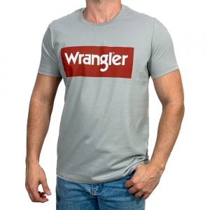 Camiseta Wrangler Masculina Estampada Cinza