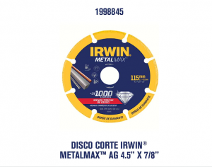 Disco de Corte Diamantado MetalMax 4.1/2 115mm Furo 22mm IRWIN - Foto 1