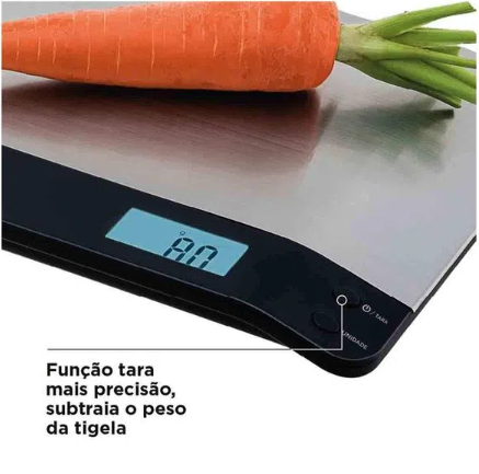 Balança Digital de Cozinha 5Kg com Acabamento em INOX BLACK+DECKER - Foto 5