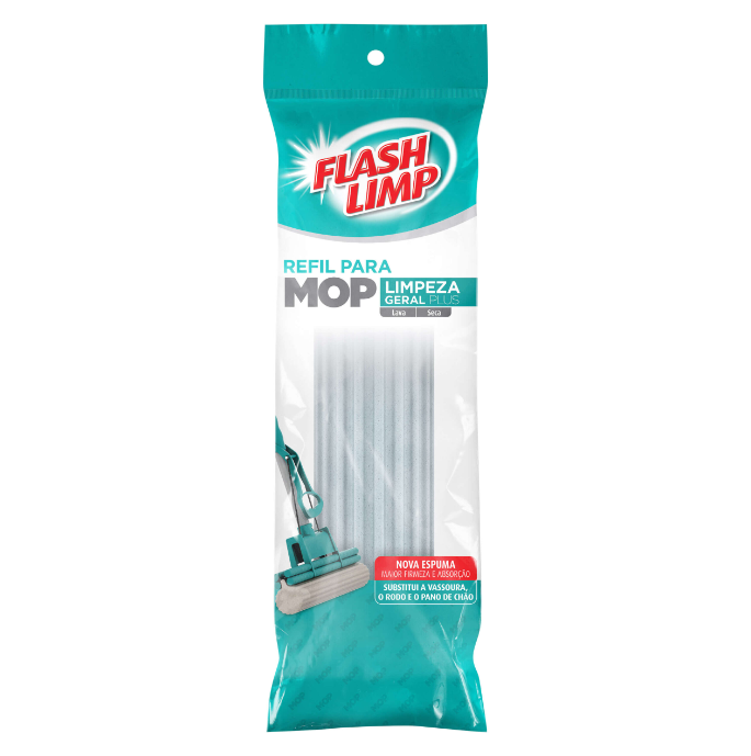 Refil Para Mop Limpeza Geral Plus FLASH LIMP - Foto 1