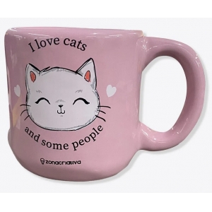 Caneca Formato 3d 350ml i Love Cats And Some - sem Gtin