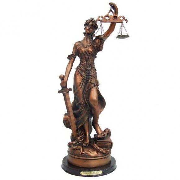 Dama da Justiça 28cm Bronze
