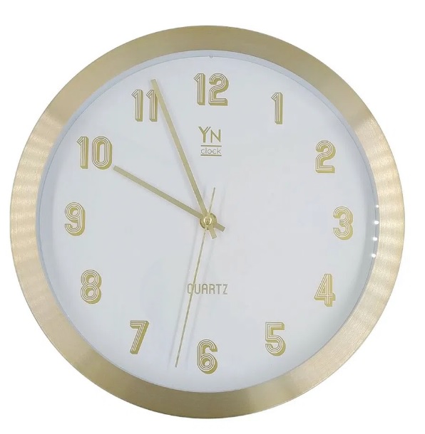 Relógio de Parede Redondo Alumínio, 30x4,2cm