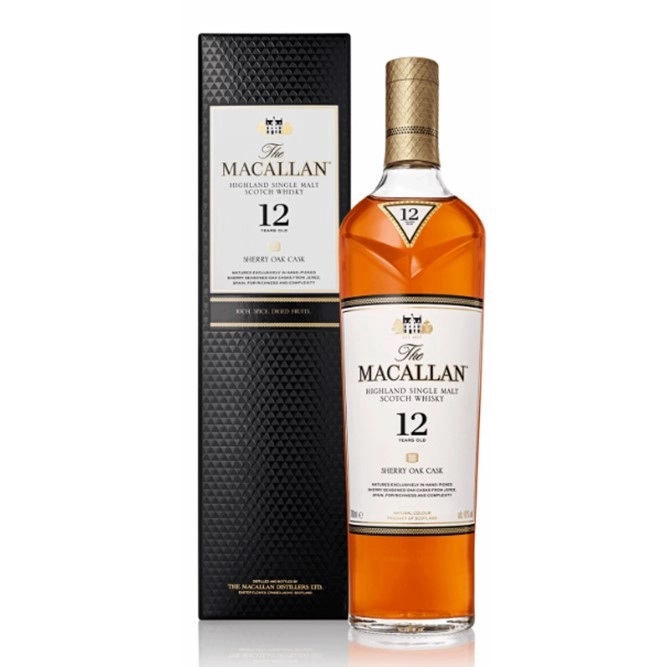 Whisky Escocês The Macallan Sherry Oak 12 anos Single Malt Scotch Whisky 700ml