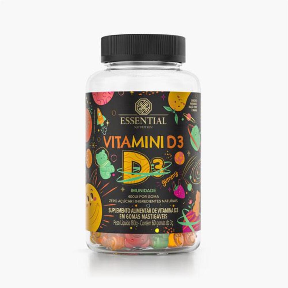 Vitamina D3 Gummy Essential - 60 Gomas Mastigáveis