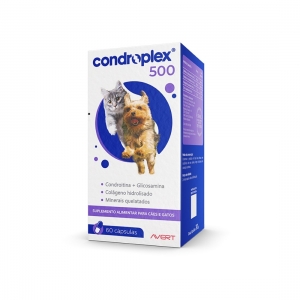 Condroplex 500 Cães E Gatos 60 Cápsulas - Avert