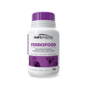 Ferrofood 800 Mg Cães E Gatos 60 Comprimidos - Nutripharme