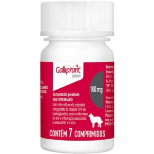 Galliprant 100 Mg Cães 7 Comprimidos Palatáveis - Elanco