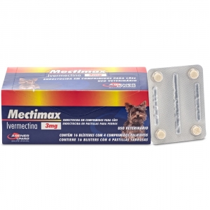 Mectimax 3 Mg Cães 4 Comprimidos - Agener União