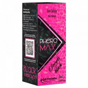 Perfume com Feromônio Phero Max Secrets Black La Pimienta 20ml