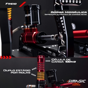 P2000 Simagic Tri-pedal - Hidráulico Com Célula De Carga 100Kg