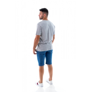 Bermuda Jeans Masculina Confort com Bordado 2