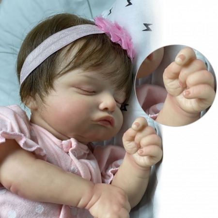 Bebê Reborn Rosalie dormindo- 45 cm (Entrega 25 dias)