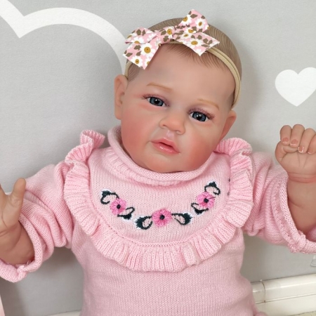 Bebê Reborn, boneca pintada à mão com veias visíveis, pele 3D, alta qualidade, 52cm