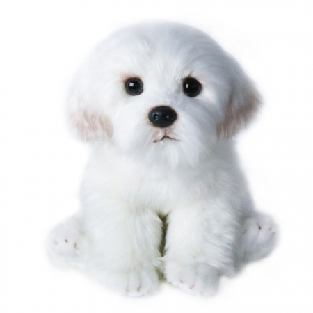 Cachorro maltesas de pelúcia macio - 38 cm
