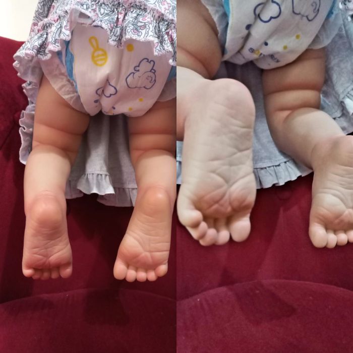 Bebê Reborn 3d  pele com veia, silicone reborn baby doll-60 CM