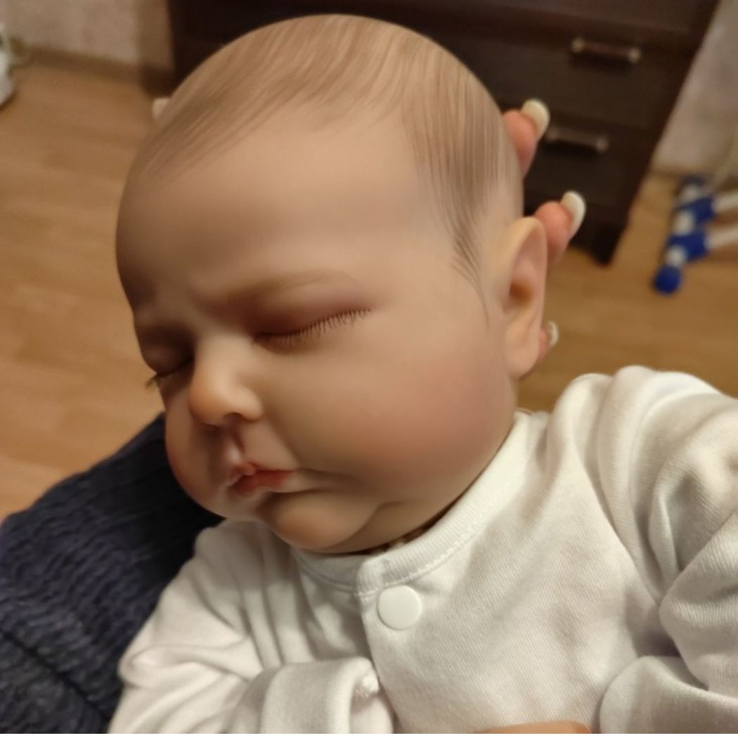 Bebê Reborn silicone realista visível veias- 50 cm