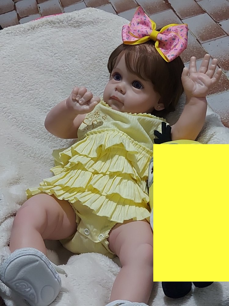 Bebê Reborn Toddler Maggi, cabelo enraizado, pele 3D, veias visíveis, alta qualidade, 55cm
