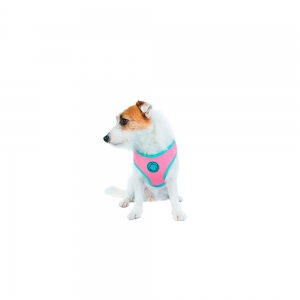 Peitoral para Cachorro em Poliéster Costura Reforçada Neo Tutelo Rosa
