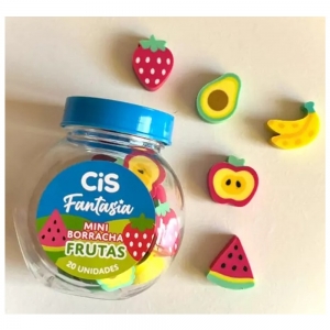Borracha Mini Fantasia Frutas Pote com 20 unidades - Cis