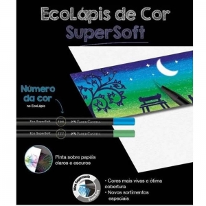 Ecolapis de Cor SuperSoft 15 Cores Frias (Ref.120715SOFTCF) Faber-Castell
