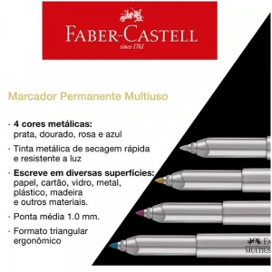 Pincel Marcador Permanente Metalico (Unidade) Faber-Castell