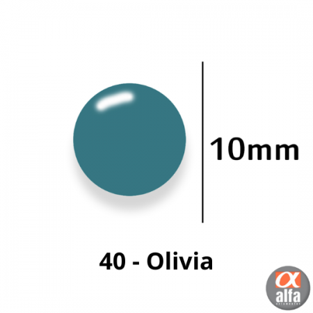 Botão de Pressão de Plástico Colorido 10mm 200 unidades 40 Oliva Ritas