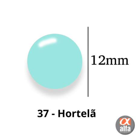 Botão de Pressão de Plástico Colorido 12mm 200 unidades 37 Hortelã Ritas