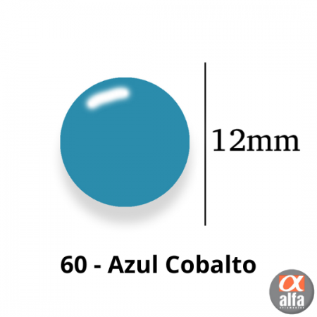 Botão de Pressão de Plástico Colorido 12mm 200 unidades 60 Cobalto Ritas
