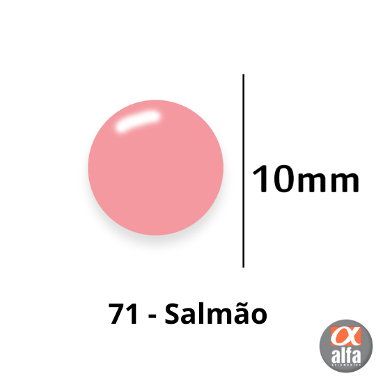 Botão de Pressão de Plástico Colorido 10mm 200 unidades 71 Salmão Ritas