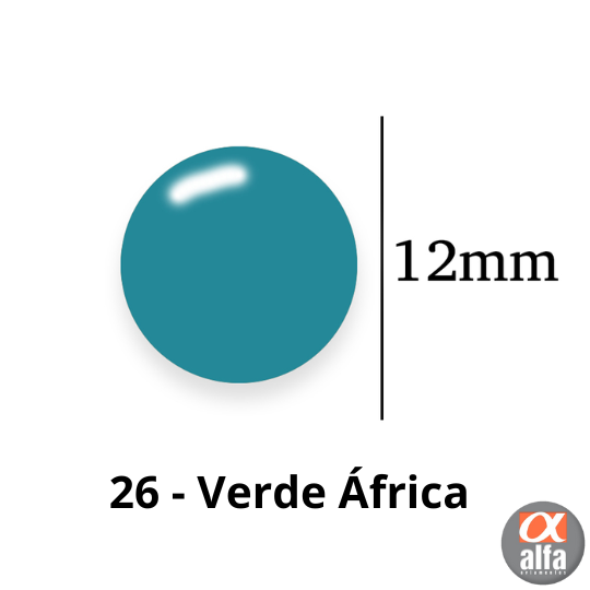 Botão de Pressão de Plástico Colorido 12mm 200 unidades 26 Verde Africa Ritas