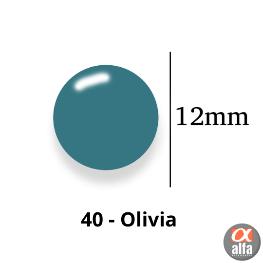 Botão de Pressão de Plástico Colorido 12mm 200 unidades 40 Oliva Ritas