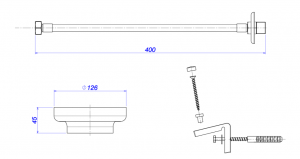 Kit De Instalação Para Bacia Com Caixa Com Fixação Lateral Cromado - Deca 1201.c.kit.pcd
