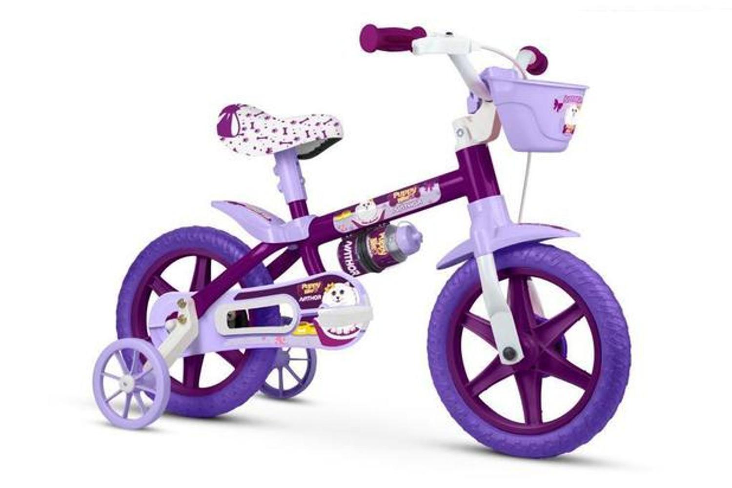 Bicicleta Infantil Aro 12 Puppy Bike Banco Macio Nathor