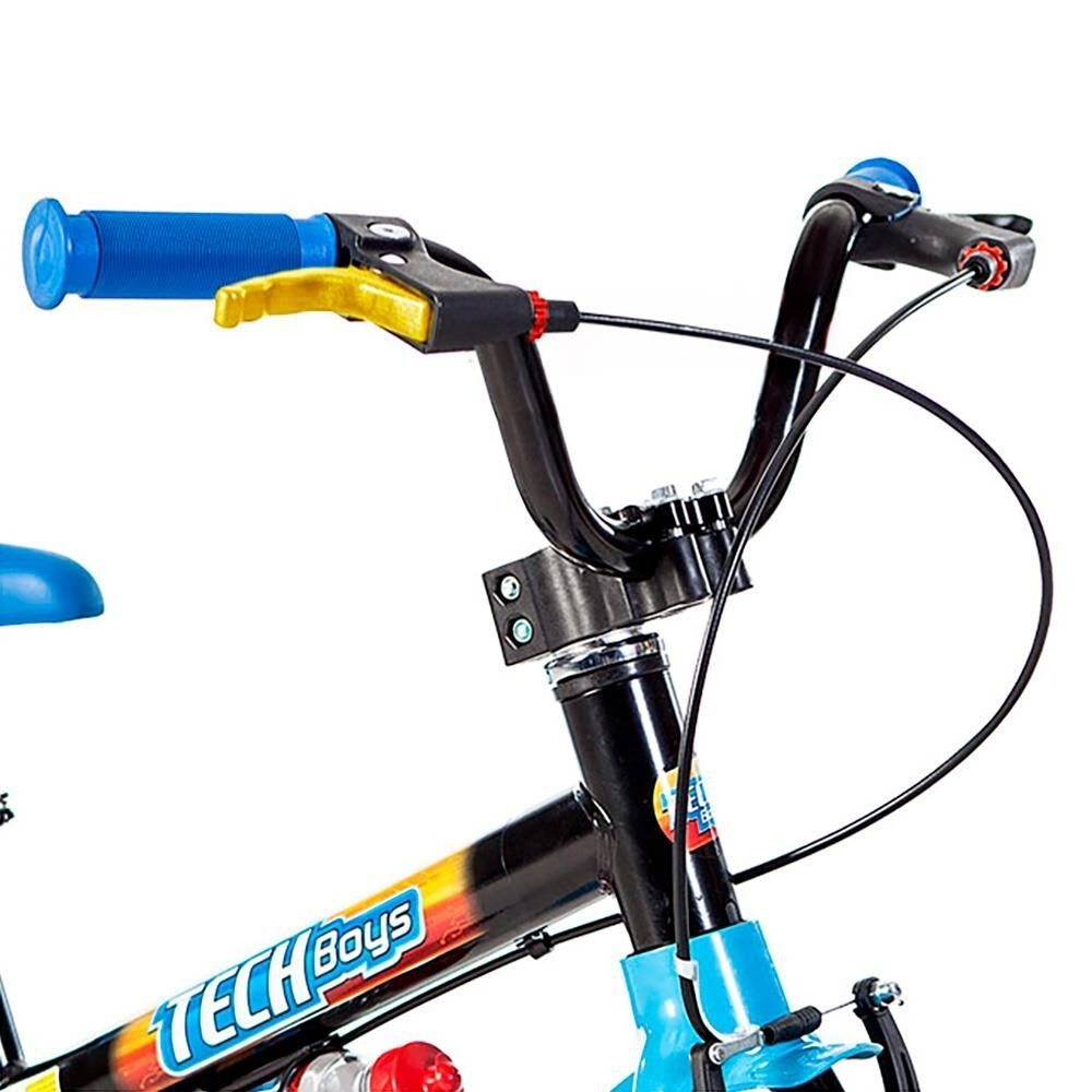 Bicicleta Infantil Aro 16 Tech Boys Nathor Preto e Azul