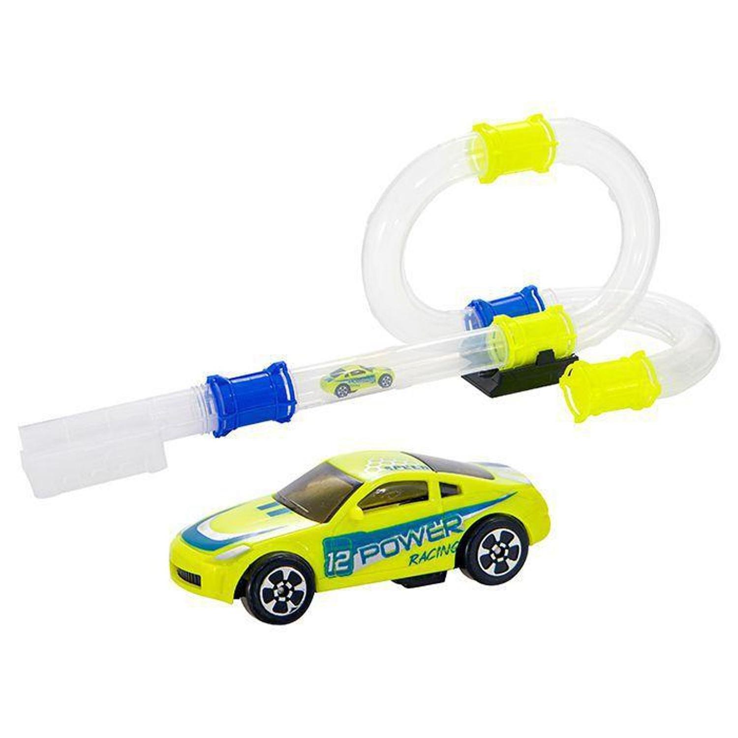 Brinquedo Auto Pista Track Looping Tubo Com Lançador de Carros