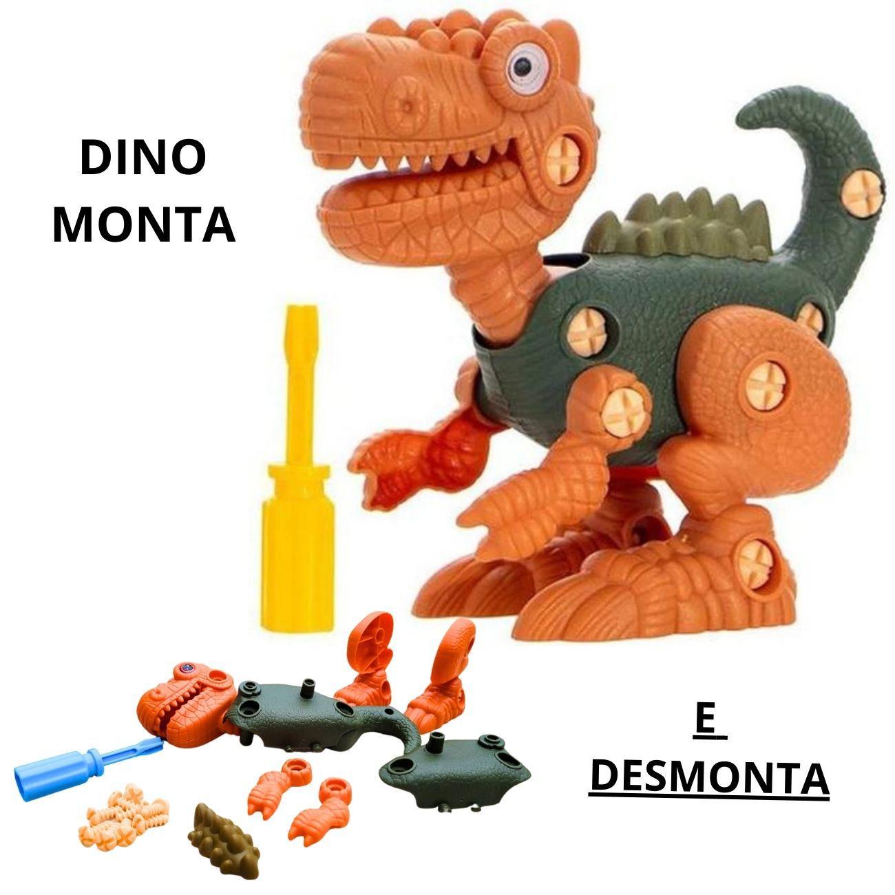 Brinquedo Educativo Dino Monta e Desmonta com Chave ArtBrink