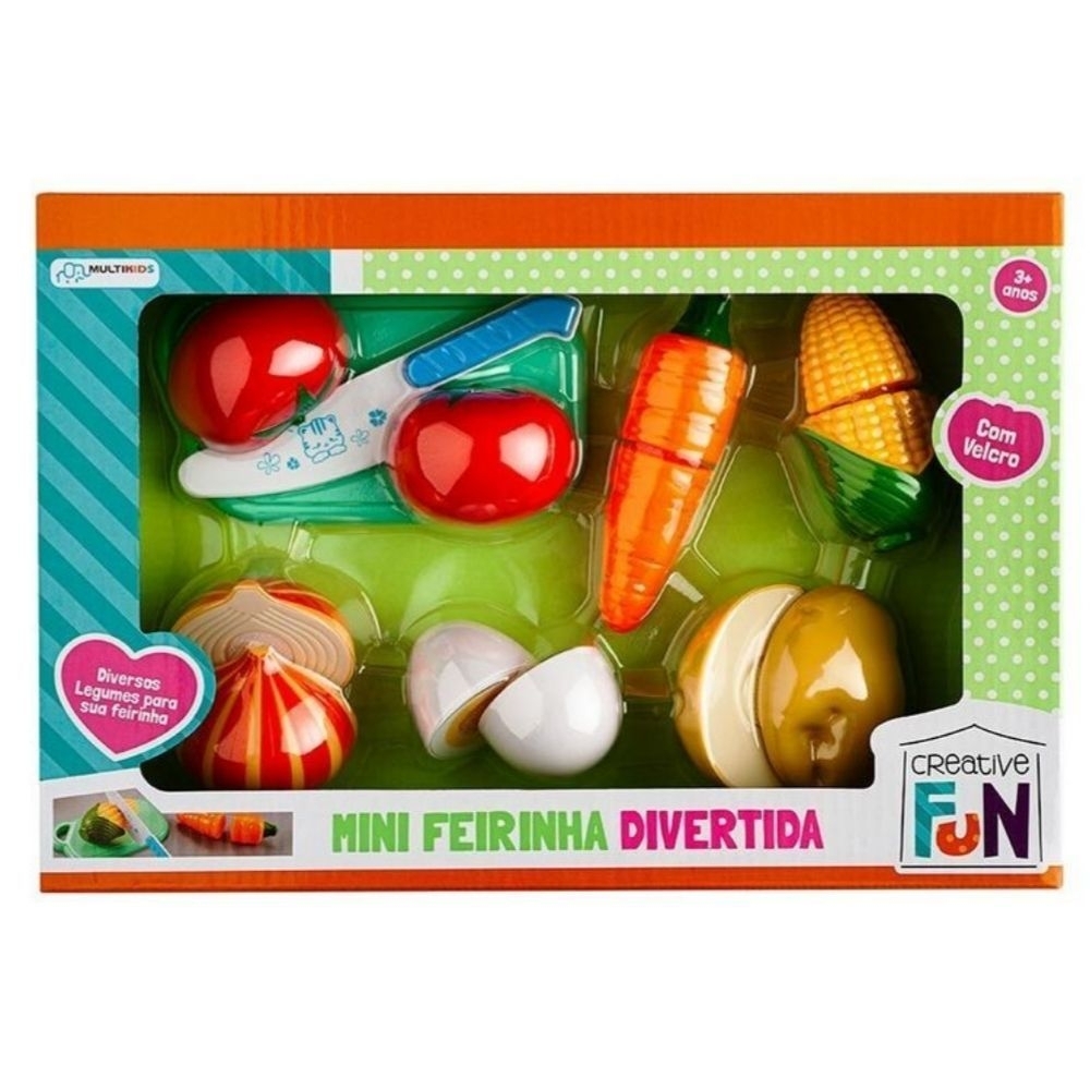 Brinquedo Feirinha Divertida Creative Fun Mini 6 Legumes Multikids