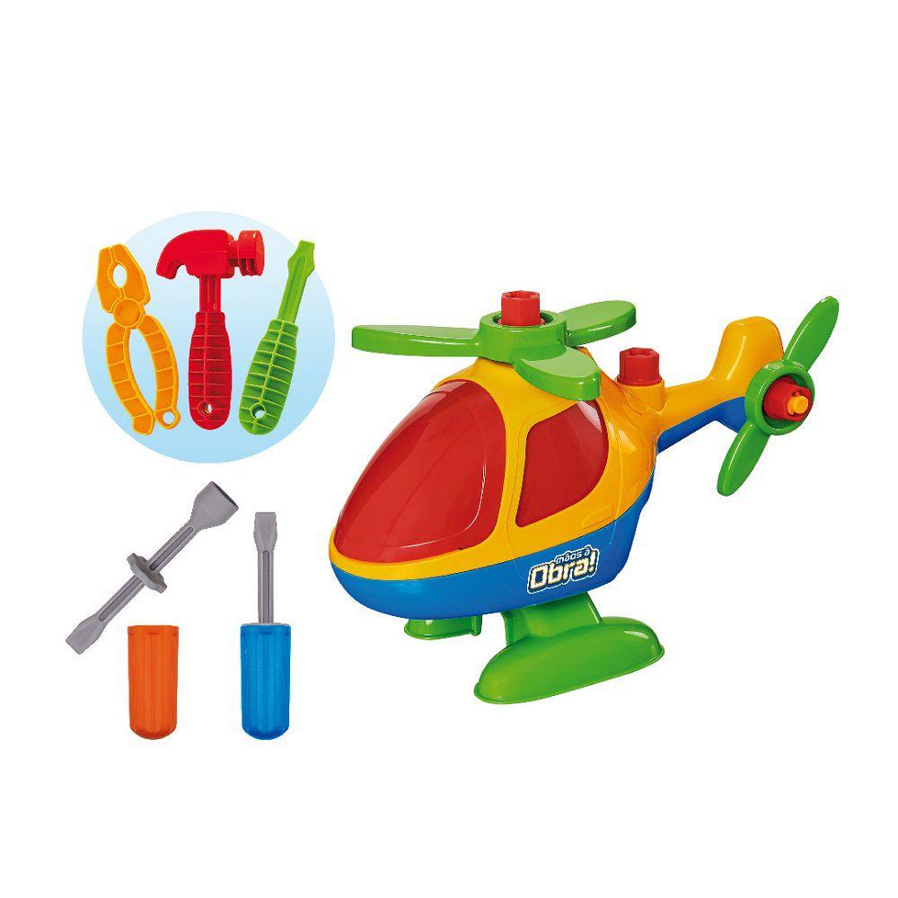 Brinquedo Helicóptero Mãos A Obra Monta E Desmonta