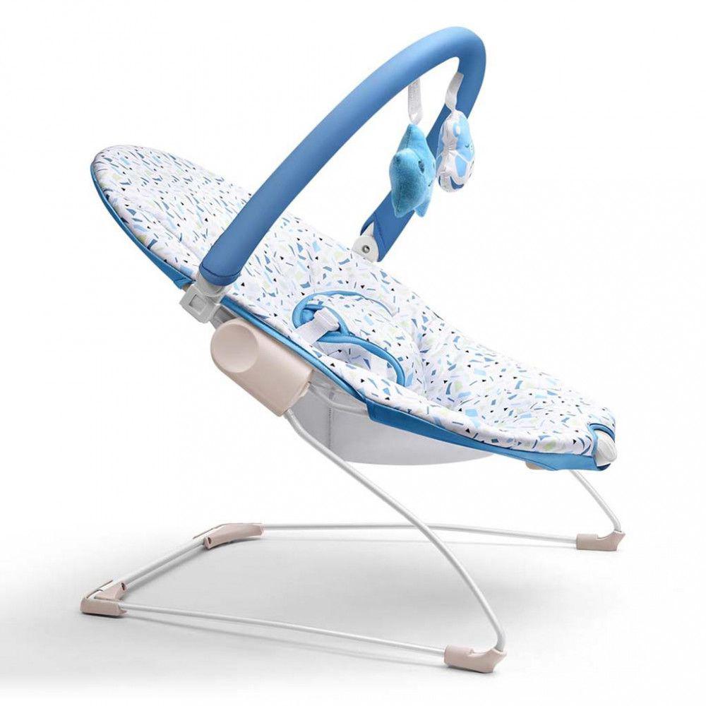 Cadeira Descanso Bebe Com Som e Vibração Nap Time Multikids Azul
