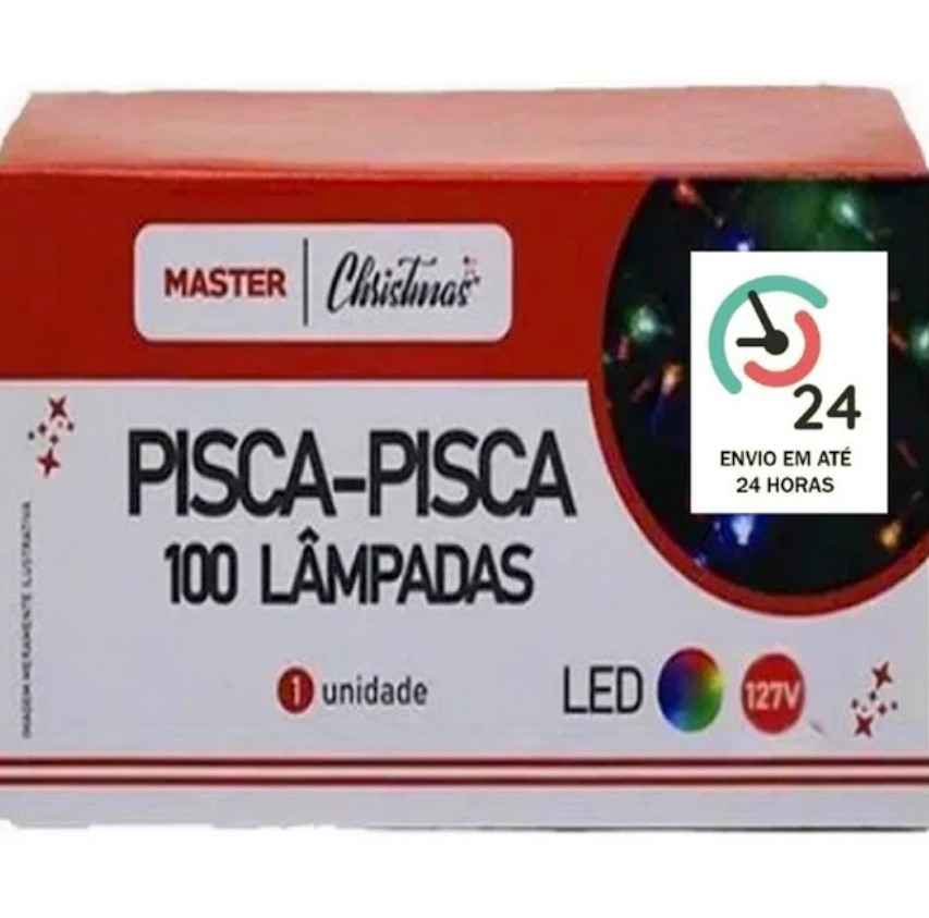 Pisca Pisca Natal 100 Lampadas Coloridas 4,4 Metros