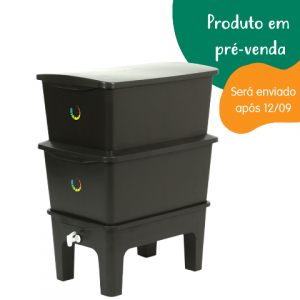 Composteira Humi 90L - Preta (pré-venda)