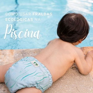 Fralda Ecológica para Piscina - Ajuste por Elástico - Ariranha