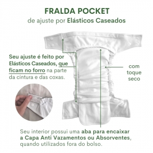 Fralda Ecológica Pocket - Artemísia