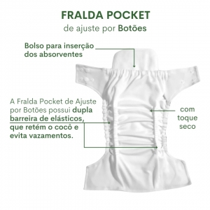 Fralda Ecológica Pocket - Dente de Leão