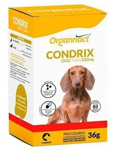 Condrix Dog Tabs 600mg (36g) - Organnact Com 60 Comprimidos