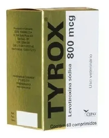 Tyrox 800mcg 60 Comp Repositor Hormonal Cães -  Cepav
