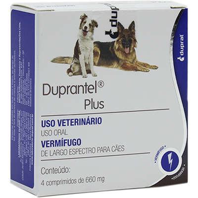 Vermífugo Duprat Duprantel Plus para Cães 4 Comp