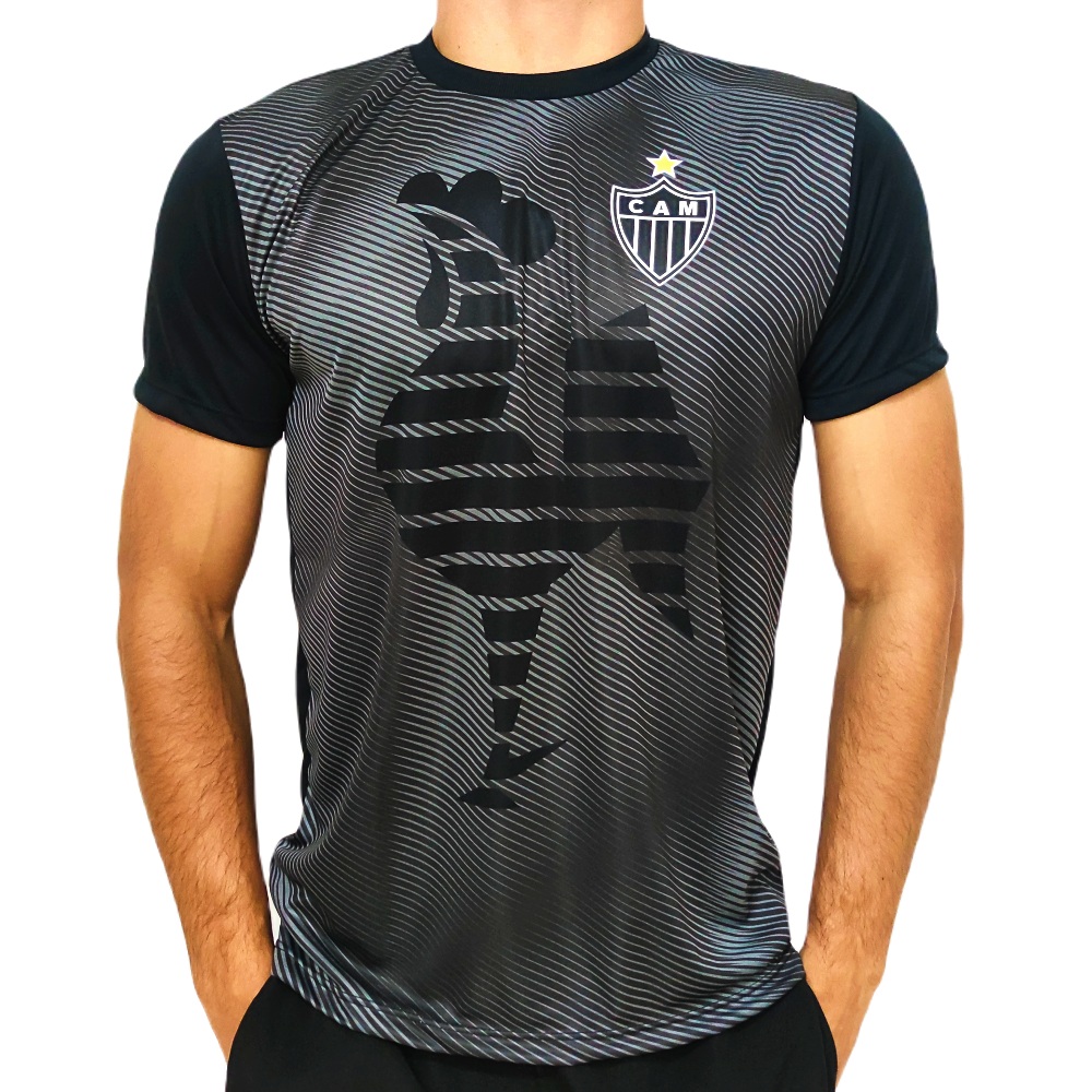 Camisa Atlético Mineiro Galo Preto - Masculino